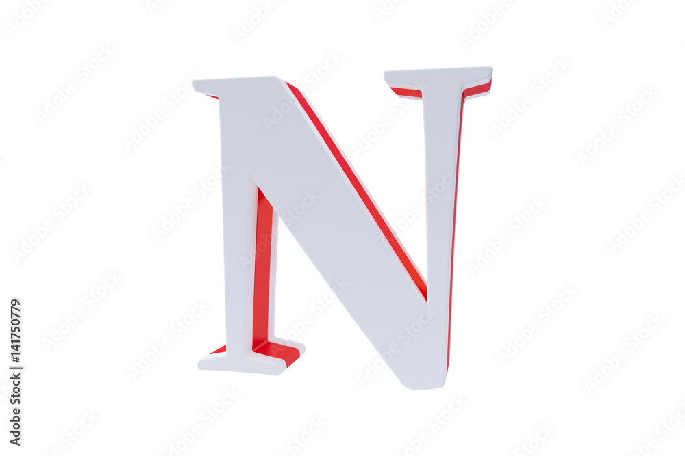 Alphabet letters, isolated on white background. Alphabet letter N made with Candy on white background. Alphabet letters, isolated on white background. Alphabet letter N made with Candy on white background.