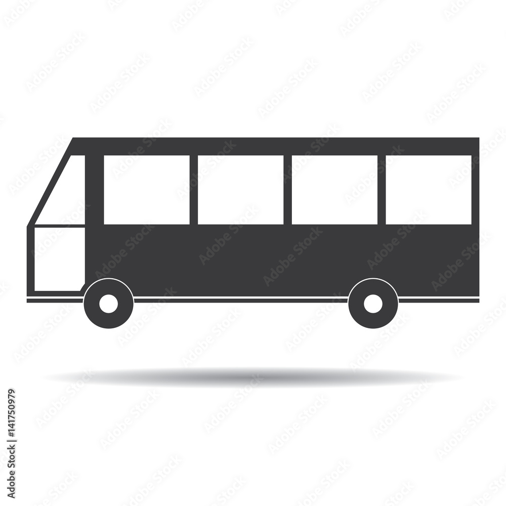 Bus icon on white background.