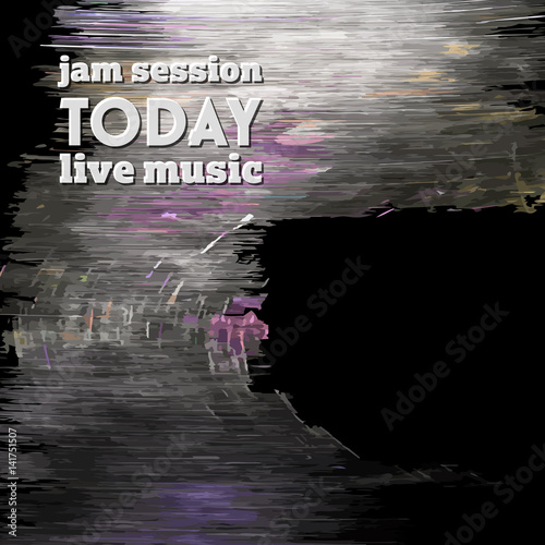 Abstract vector background and the words jam session