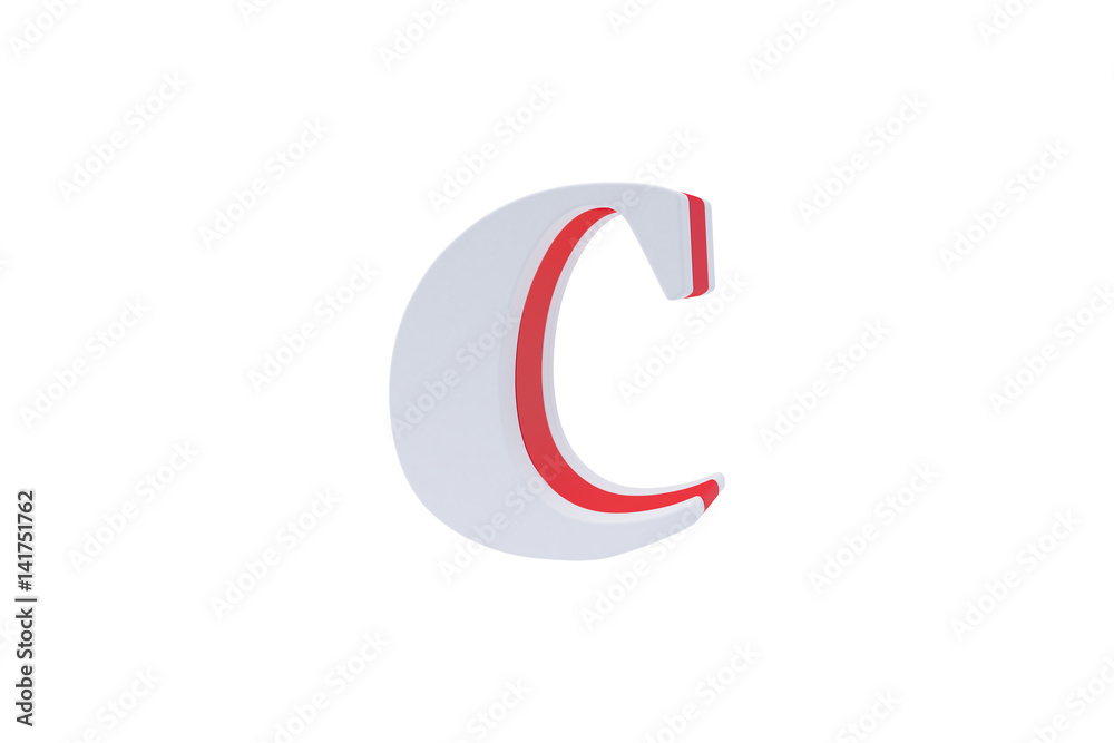 Alphabet letters, isolated on white background. Alphabet letter C made with Candy on white background. Alphabet letters, isolated on white background. Alphabet letter C made with Candy on white background.