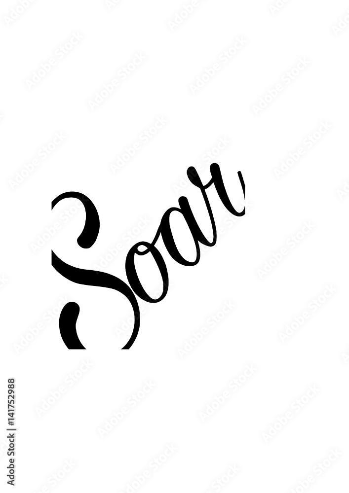 Obraz premium Typography Art Soar Black