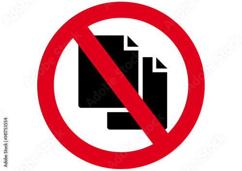 Schild Kopieren verboten