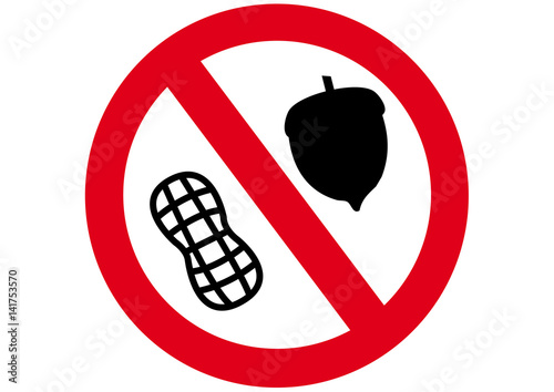 Schild Nüsse verboten