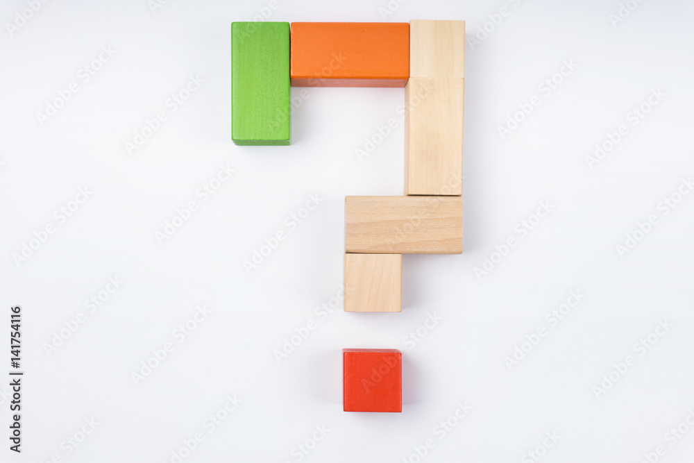 Wooden cube with question mark on white background. Concept for confusion, question or solution. Wooden cube with question mark on white background. Concept for confusion, question or solution.