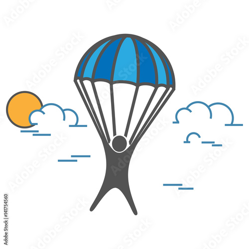 Man on Parachute sport