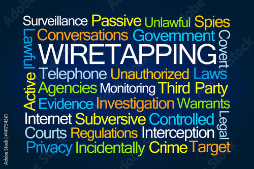 Canvas Print Wiretapping Word Cloud