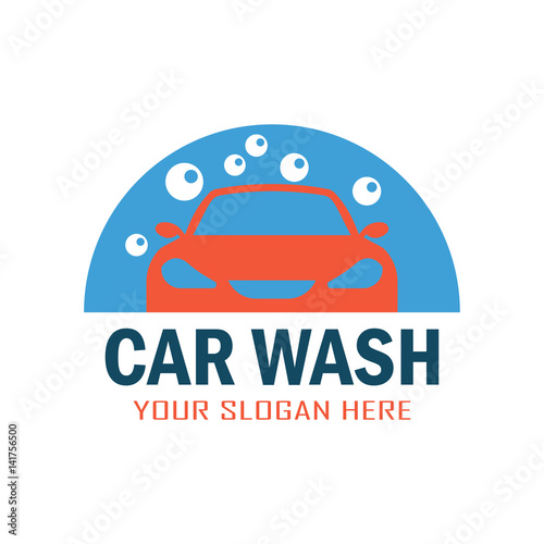 car wash service logo with text space for your slogan, vector illustration