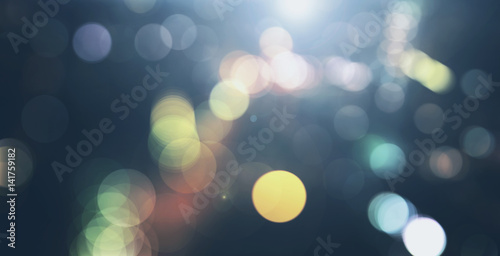 Colorful defocused bokeh lights