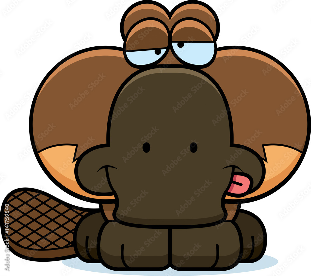 Naklejka premium Cartoon Goofy Platypus