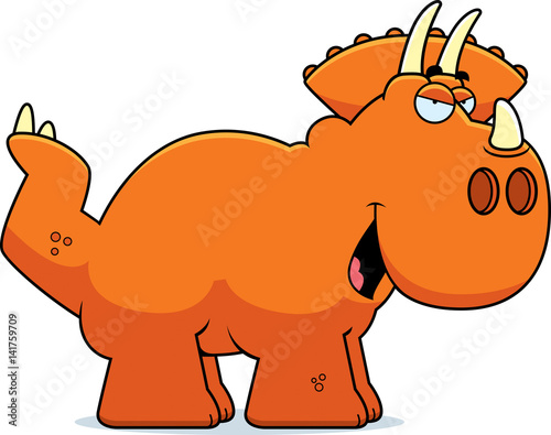 Sly Cartoon Triceratops