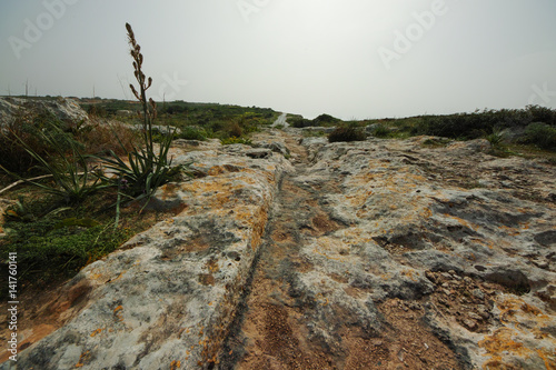 These rock hewn lines in Malta photo