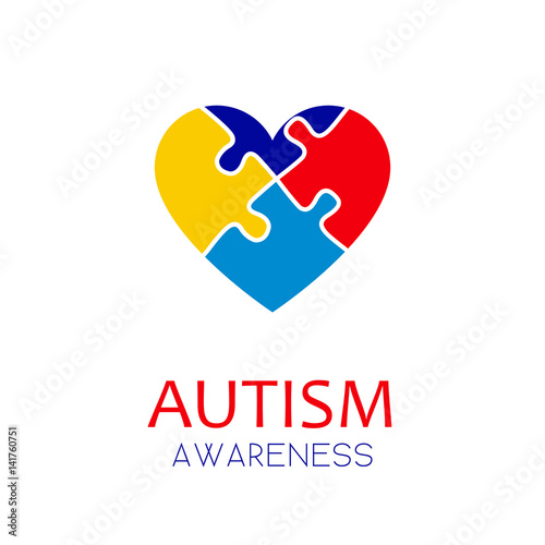 autism awareness puzzle elements concept
