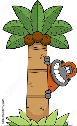 Cartoon Orangutan Tree
