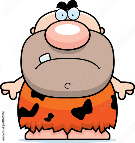 Cartoon Angry Caveman