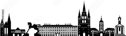 Ansbach skyline // Vektor
