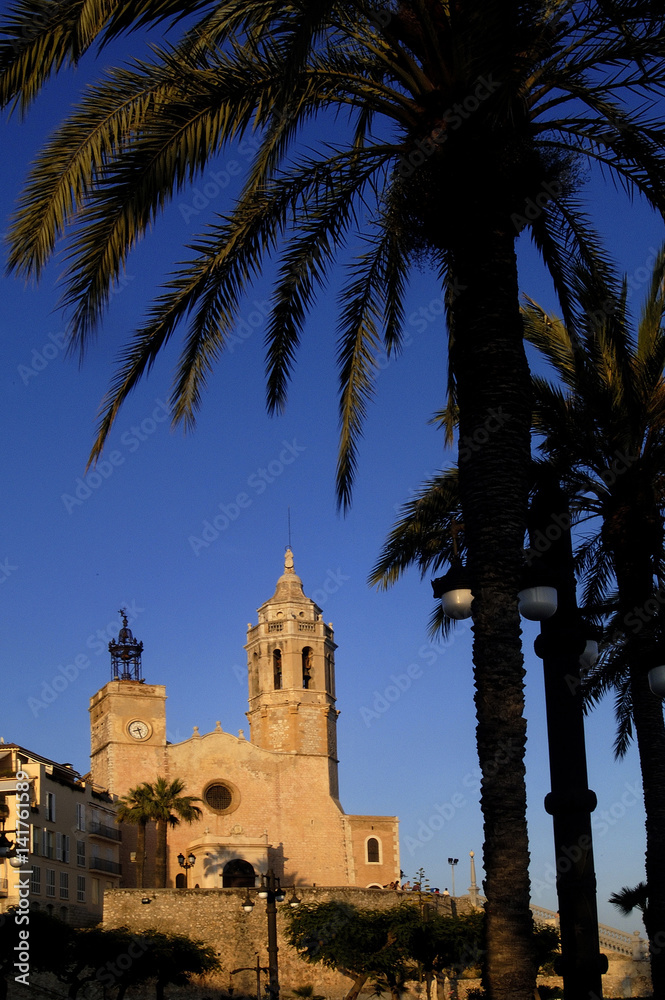Sant Bartomeu church of Sitges, Barcelona province, Catalonia, Spain