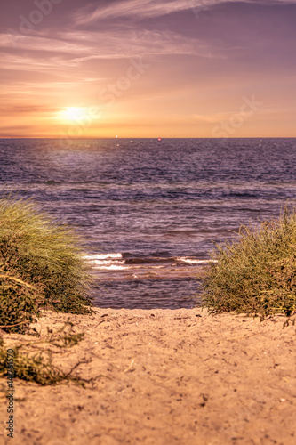 Fototapeta Naklejka Na Ścianę i Meble -  Sunset at beach in summer