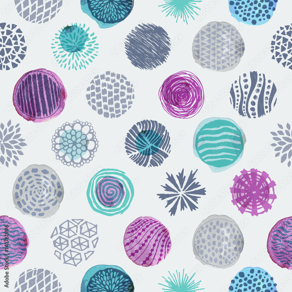 Circles texture seamless pattern