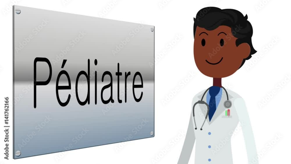 pédiatre devant sa plaque pédiatre devant sa plaque