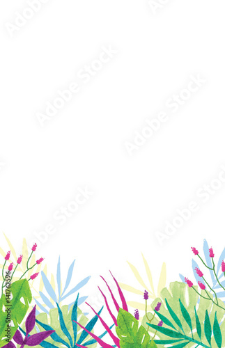 Watercolor Tropical Frame