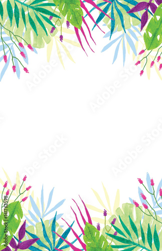 Watercolor Tropical Frame