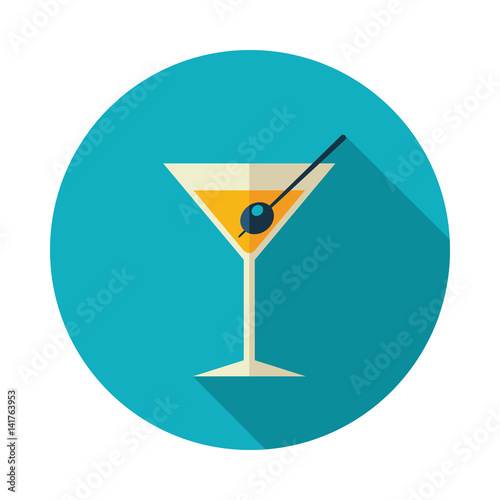 Martini. Cocktail icon. Summer. Vacation