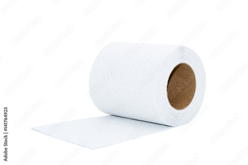 A toilet paper isolated on a white background A toilet paper isolated on a white background