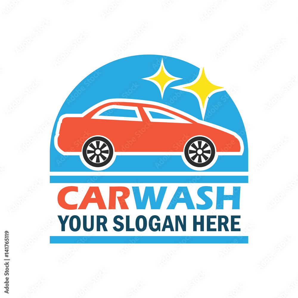 car wash service logo with text space for your slogan, vector illustration