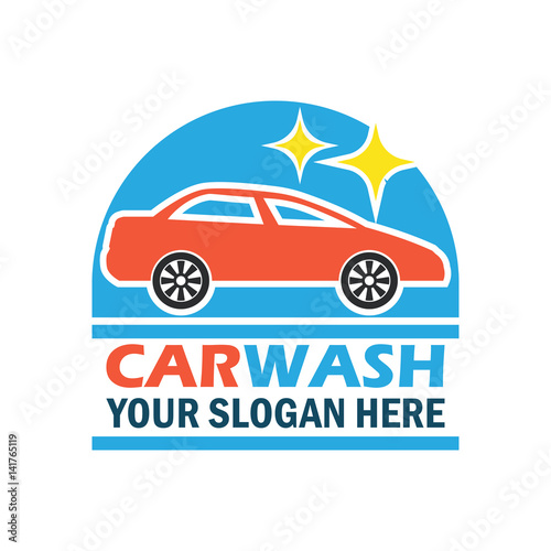 car wash service logo with text space for your slogan  vector illustration