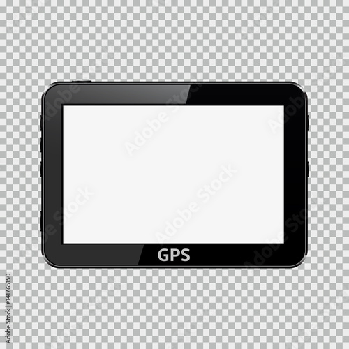 Blank GPS device isolated on transparent background