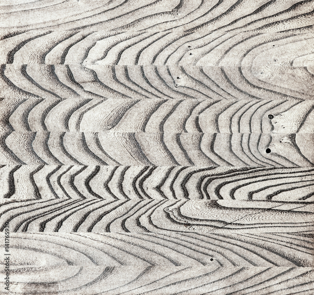 Treated wood background, striped wood texture, freshly-colored elm, paint brown stain