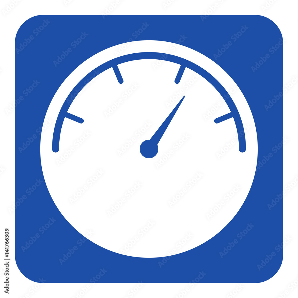 blue, white information sign - gauge, dial symbol blue, white information sign - gauge, dial symbol