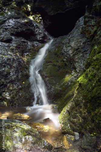 Deep forest waterfall