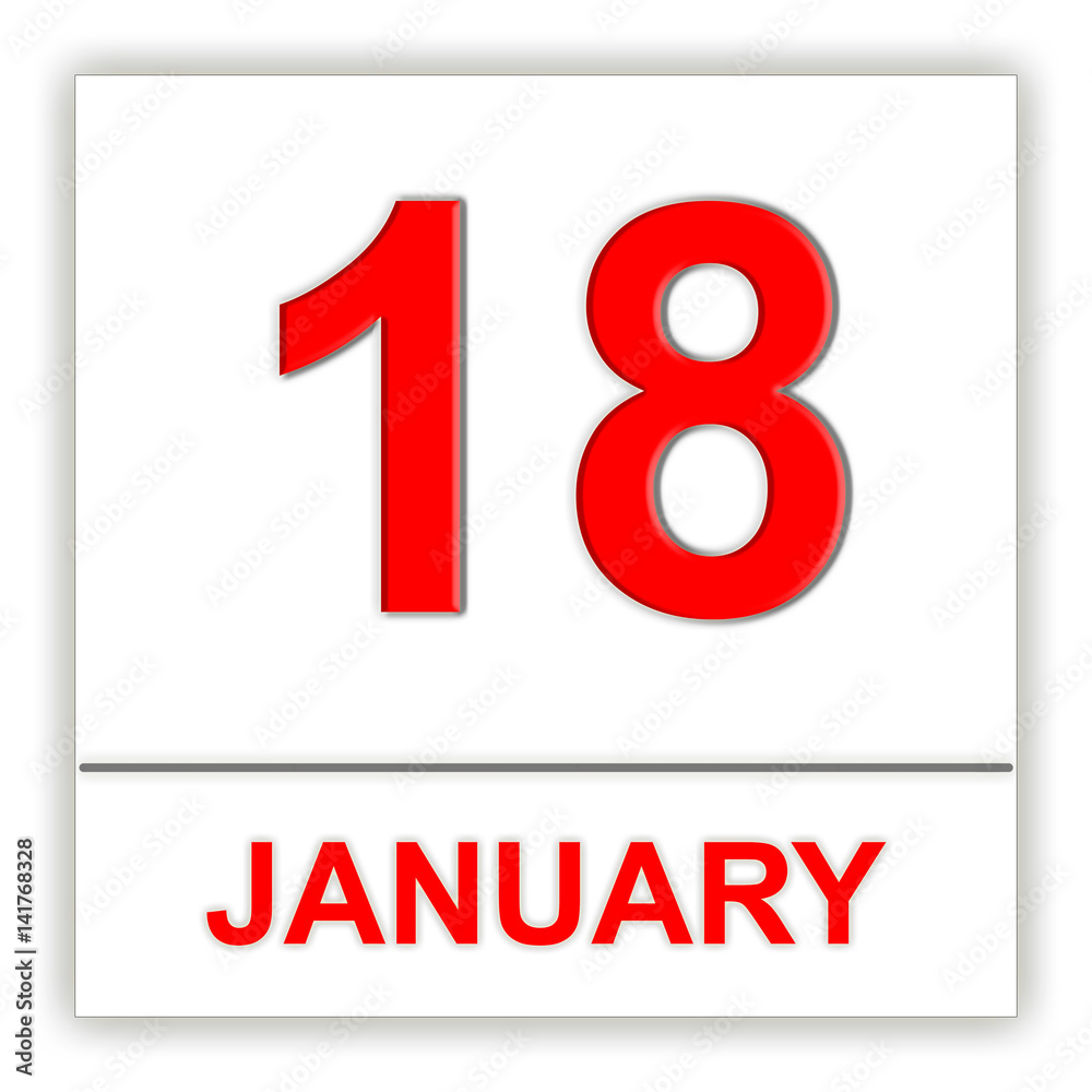 January 18. Day on the calendar. January 18. Day on the calendar.