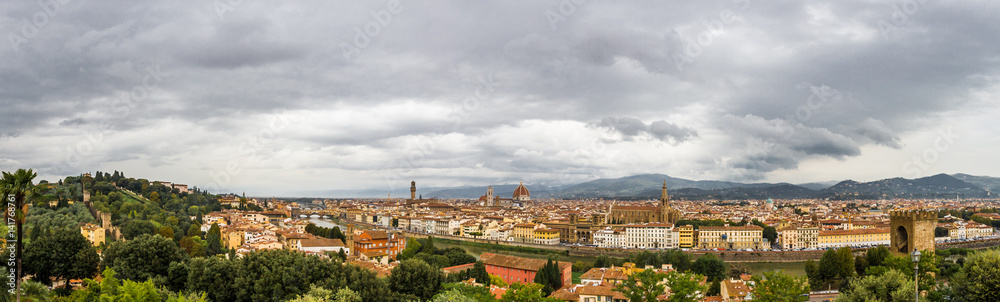 Panoramic view to Florence, Italy