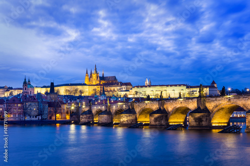 Charles Bridge (Karluv Most) at night, Prague