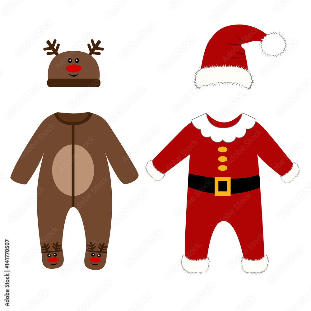 Fototapeta premium Romper suit. Christmas costumes.