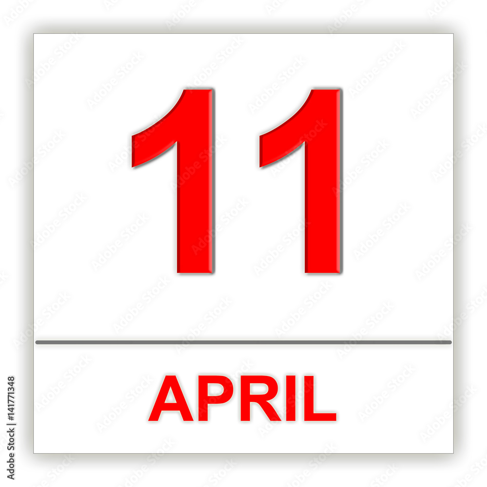 April 11. Day on the calendar. April 11. Day on the calendar.