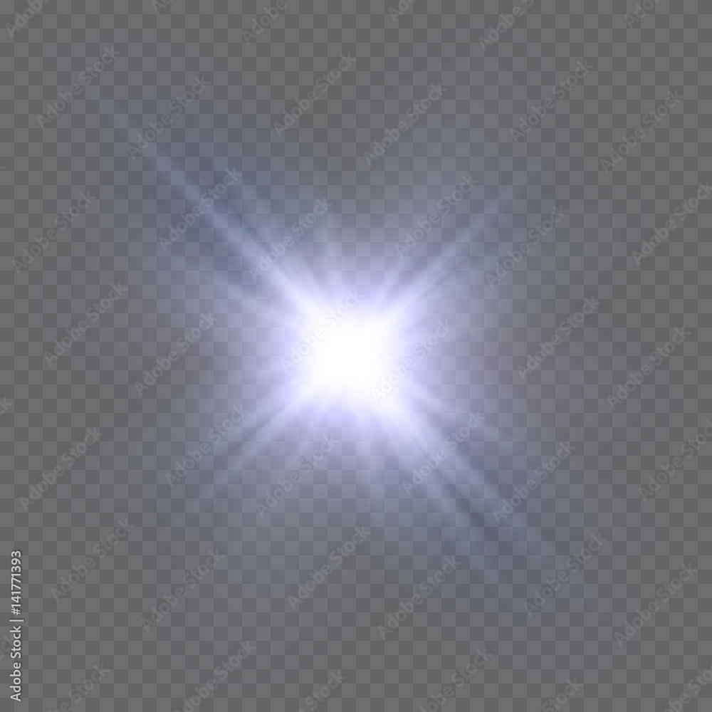 star on a transparent background,light effect,vector illustration. explosion with sparkles.Sun.magic
