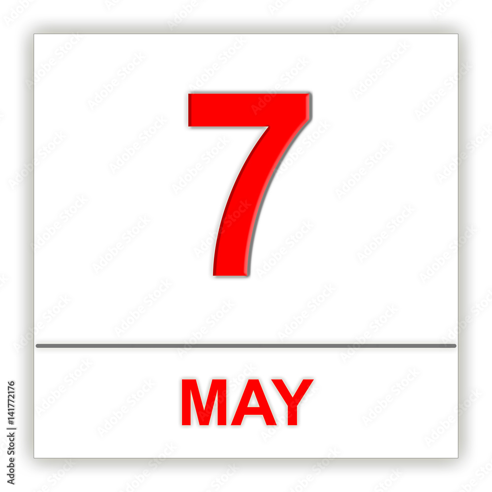 Fototapeta premium May 7. Day on the calendar.