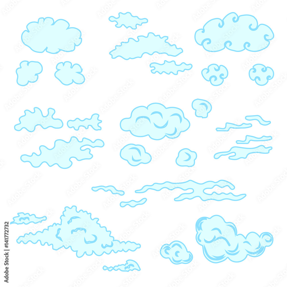 hand drawn clouds