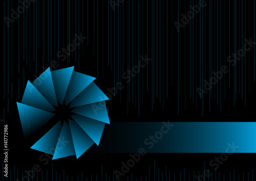 Abstract futuristic and technology background. Black and blue with modern shape and lines design that can used for presentation.