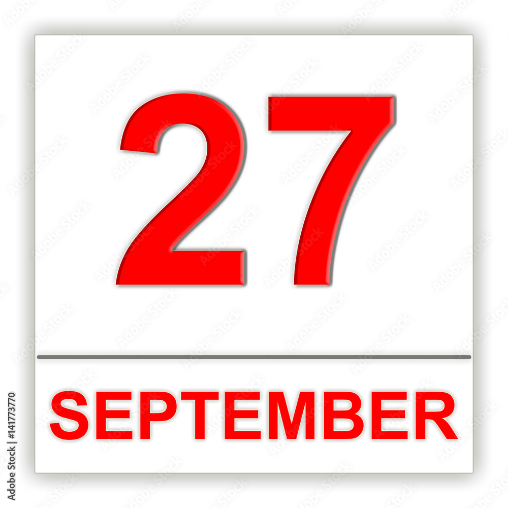 September 27. Day on the calendar. September 27. Day on the calendar.