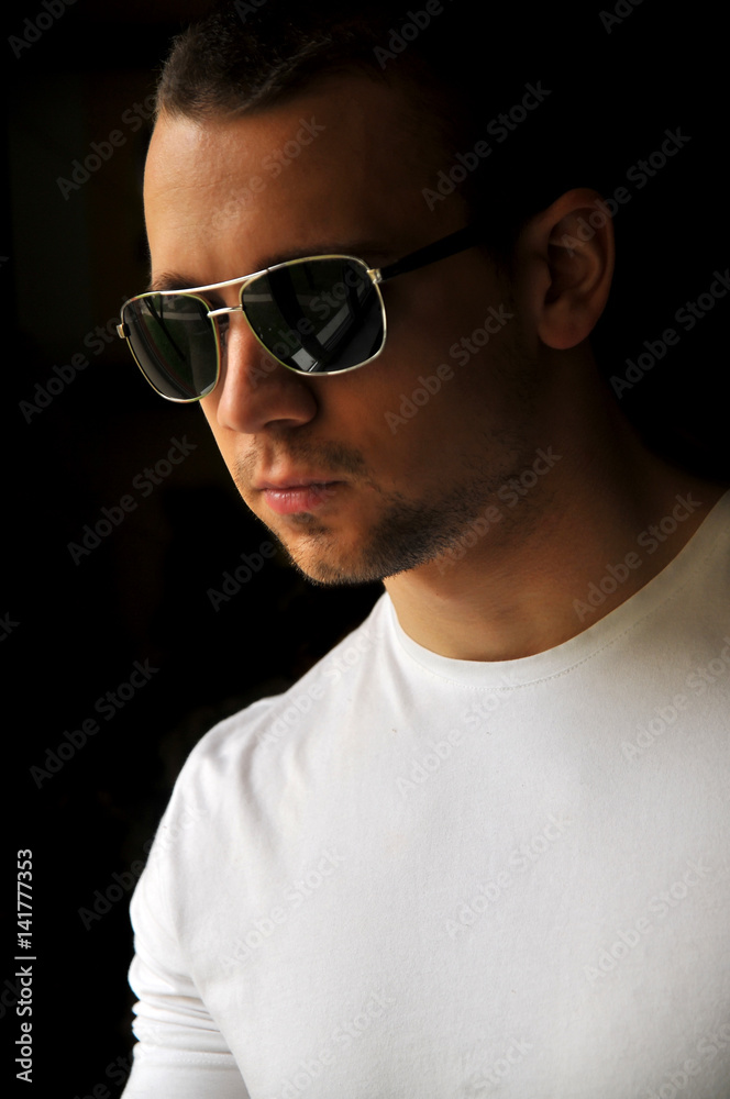 Portrait of men with sunglasses Portrait of men with sunglasses