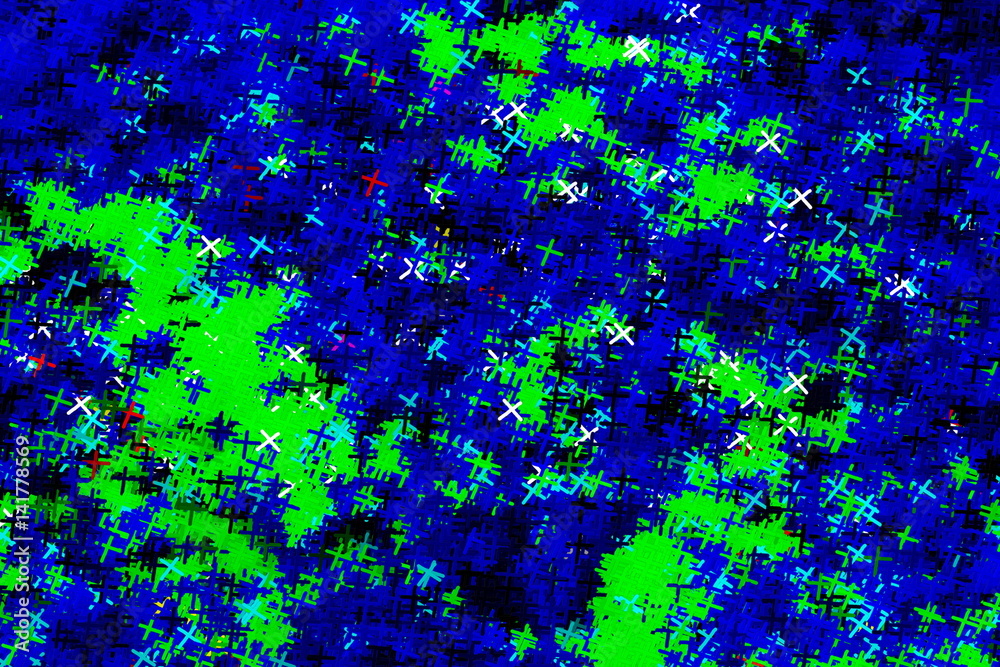 Hintergrund mit Strichen und Linien in grün und blau Hintergrund mit Strichen und Linien in grün und blau