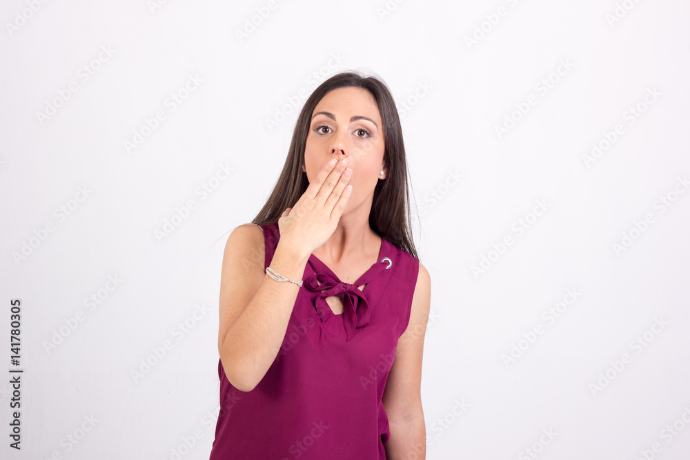 Surprised brunette girl Surprised brunette girl