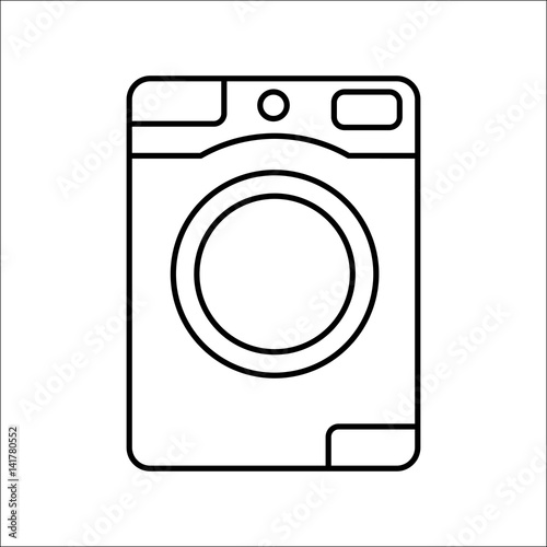 thin line washer icon on white background