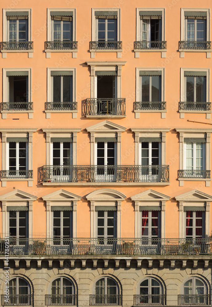 Apartments in Vieux Lyon, the old town of Lyon, France.