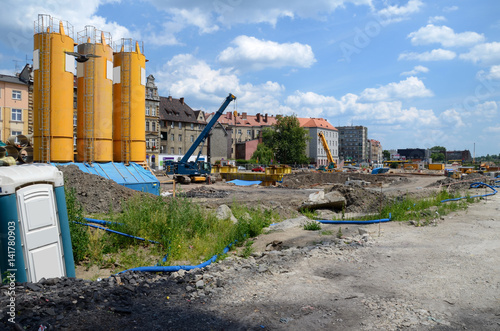 Obraz na płótnie Building site w salonie