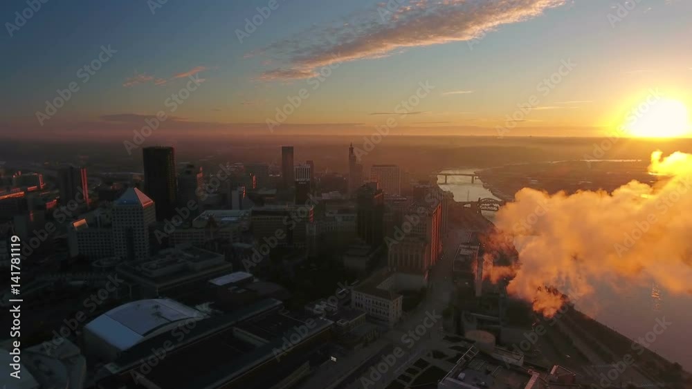 Aerial Minnesota Saint Paul September 2016 4K